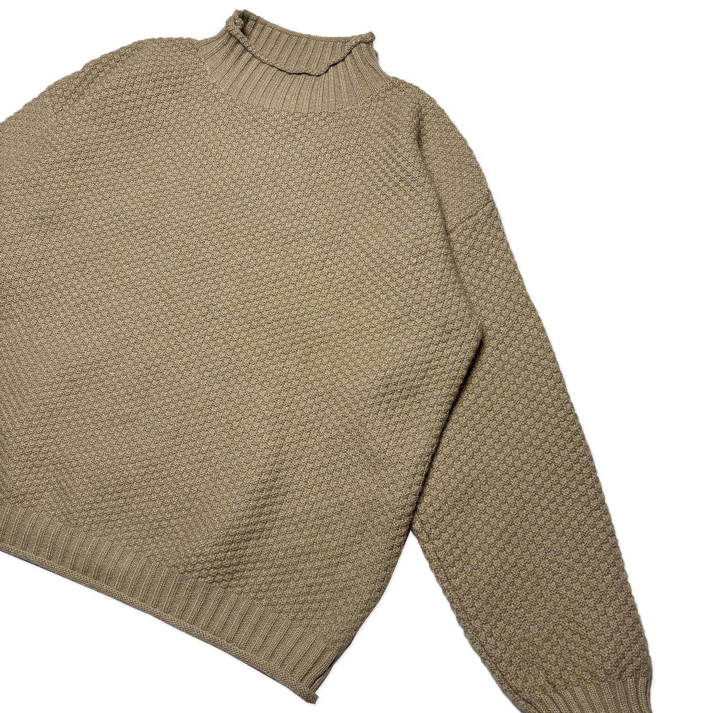 Custard Reclaimed Roll Neck Jumper | Size Small