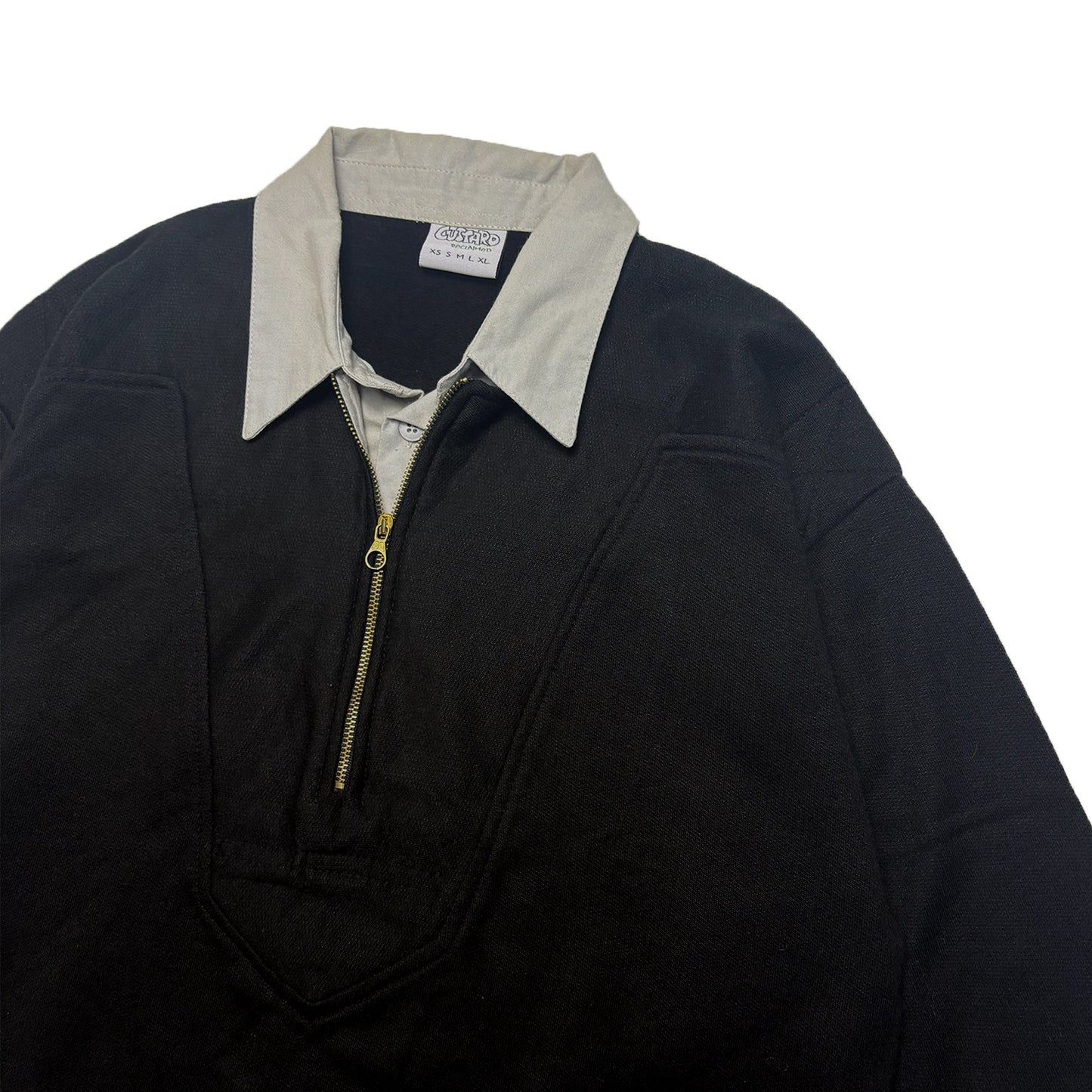 Custard Reclaimed Zip Polo | Size Medium