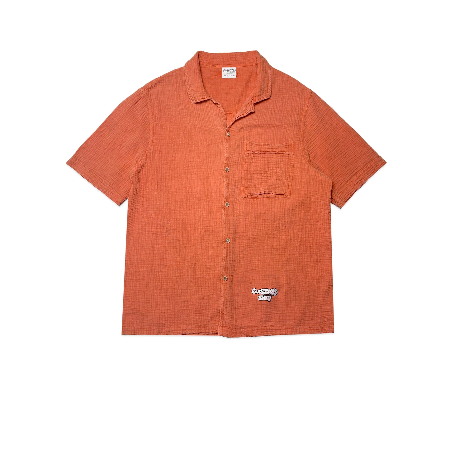 Custard Reclaimed Button Shirt | Size Medium