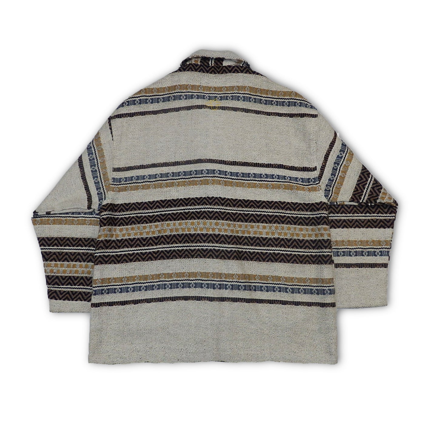 Custard Reclaimed Sherpa Button-up Jacket | Size Medium