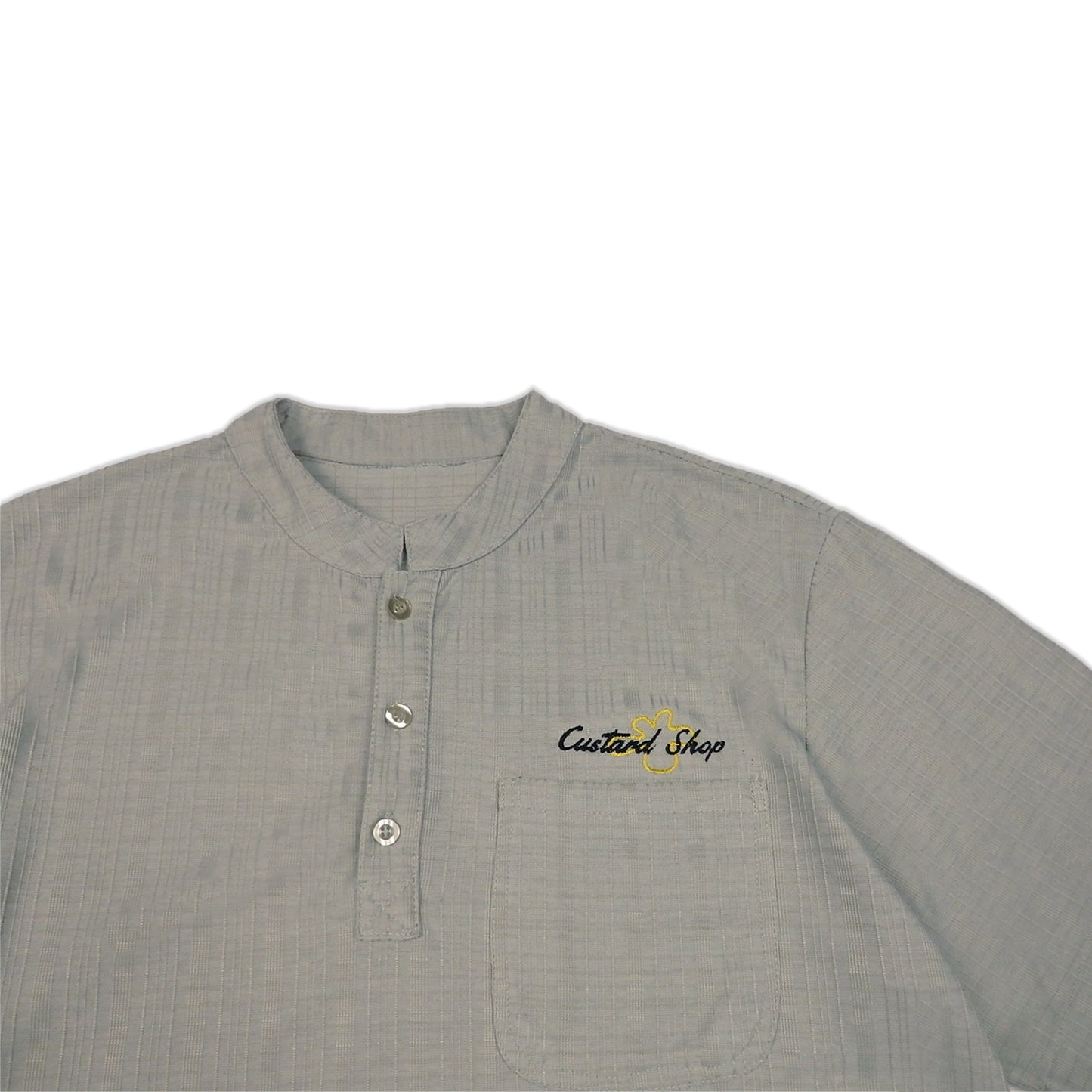 Custard Reclaimed High Collar Shirt | Size Medium