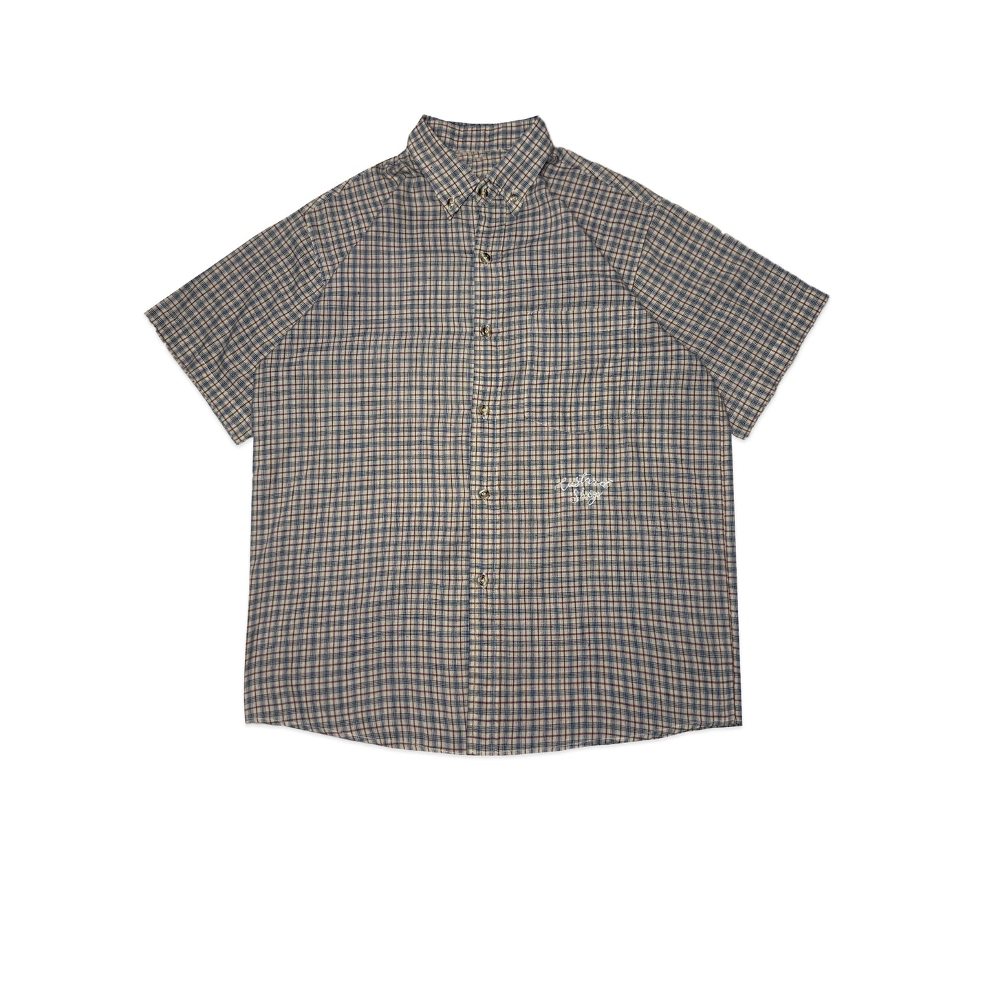 Custard Reclaimed Cheque Shirt | Size Medium