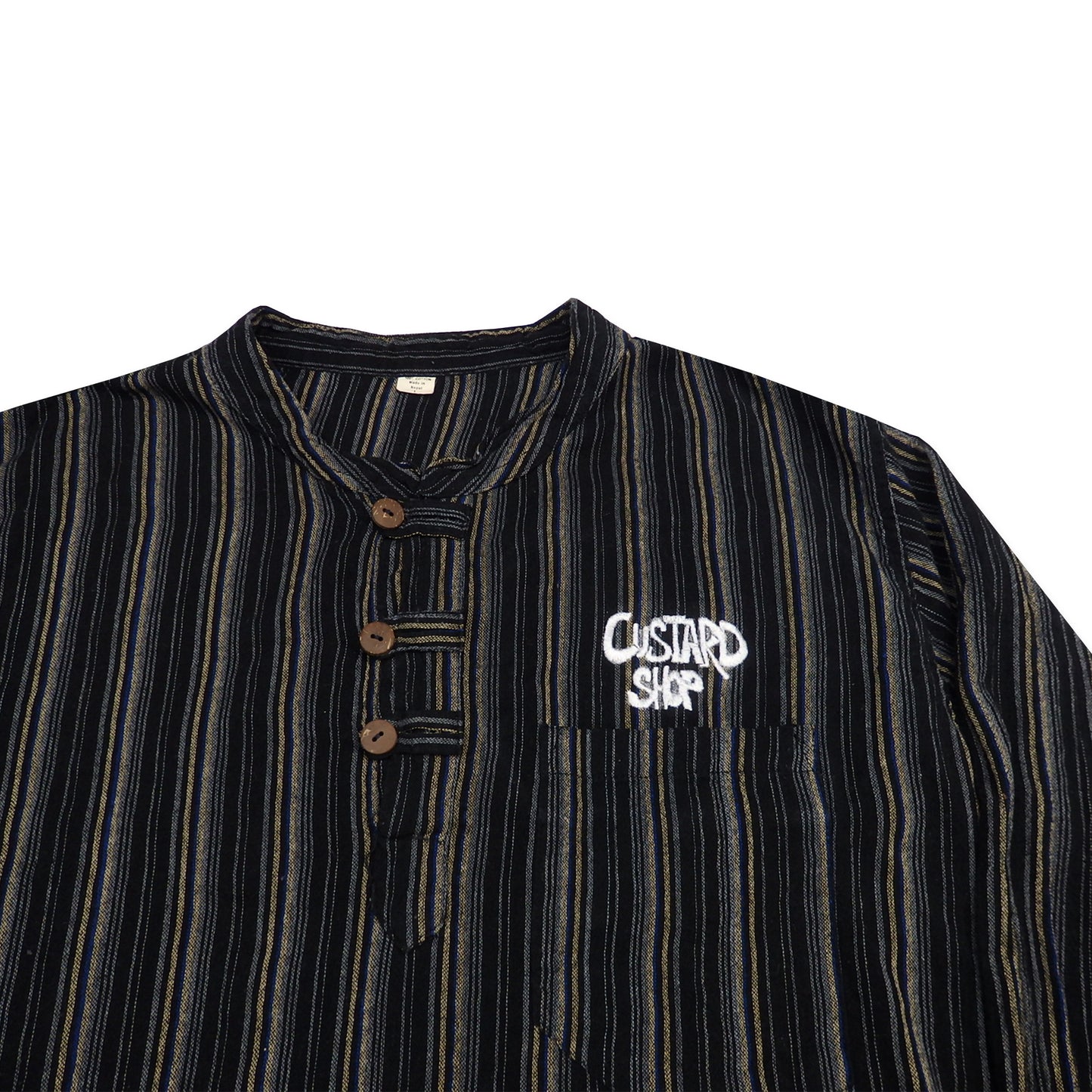 Custard Reclaimed 1/4 Button Shirt | Size Medium