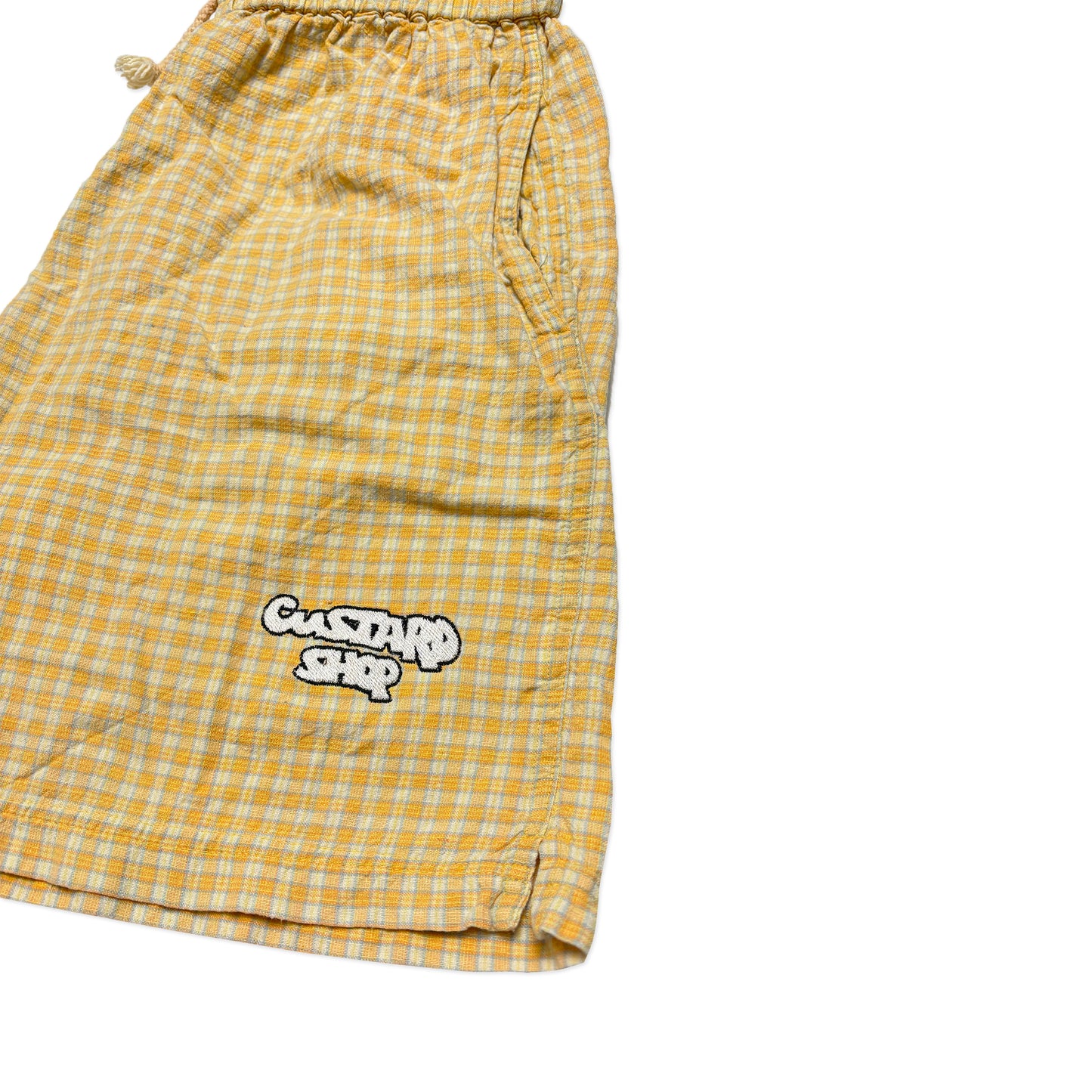 Custard Reclaimed Cheque Short | Size 30"