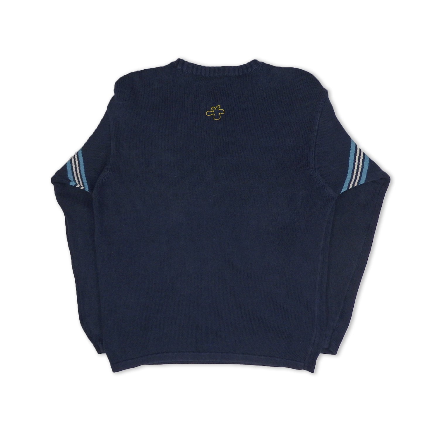 Custard Reclaimed Knitted Striped Jumper | Size Medium