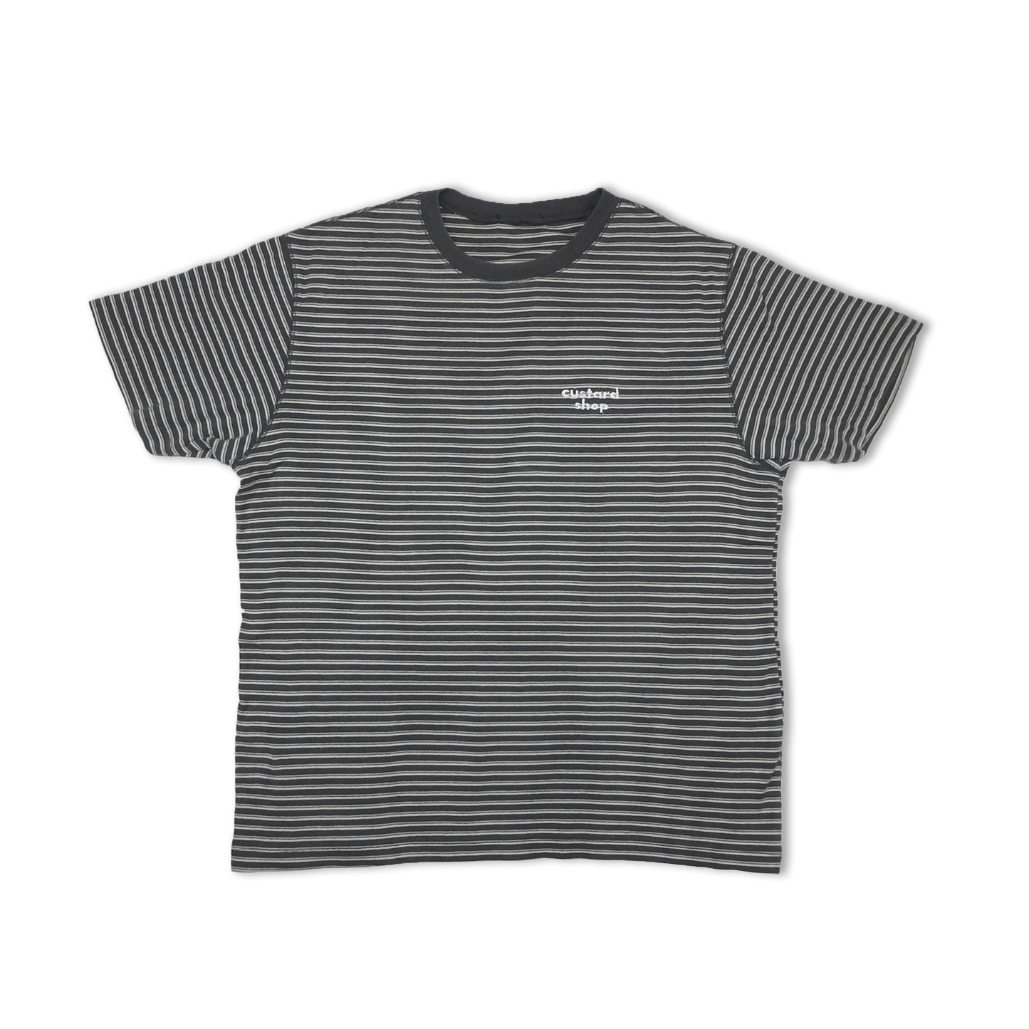 Custard Reclaimed Striped Crewneck Tee | Size Medium/Large