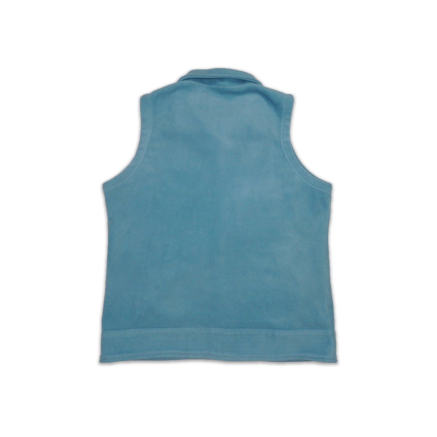 Custard Reclaimed Turquoise Fleece Gilet | Size S/M