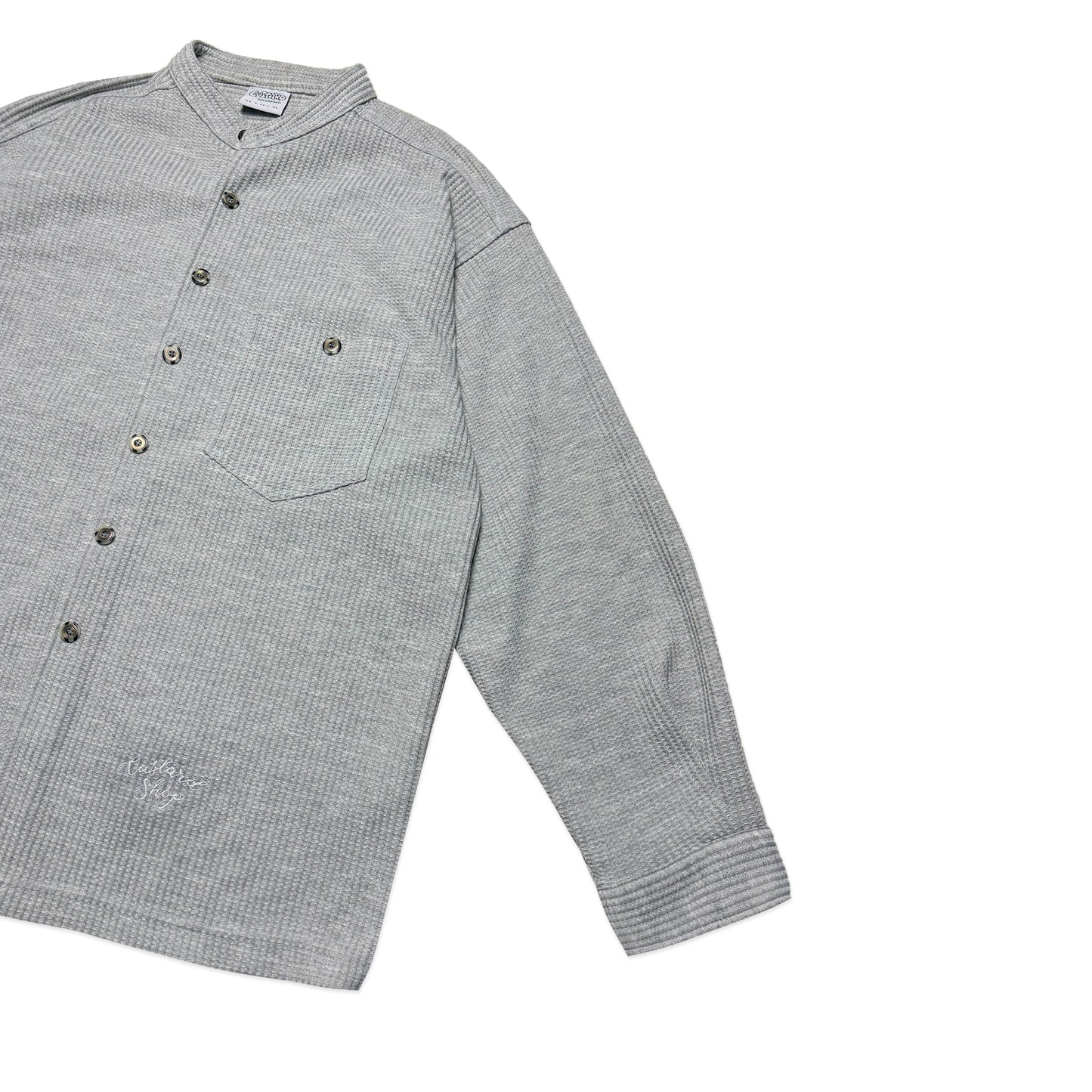 Custard Reclaimed Waffle Button Shirt | Size Medium