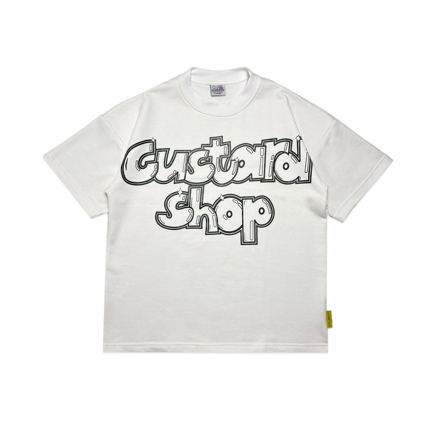 Heavyweight Graffiti Print T-Shirt | White