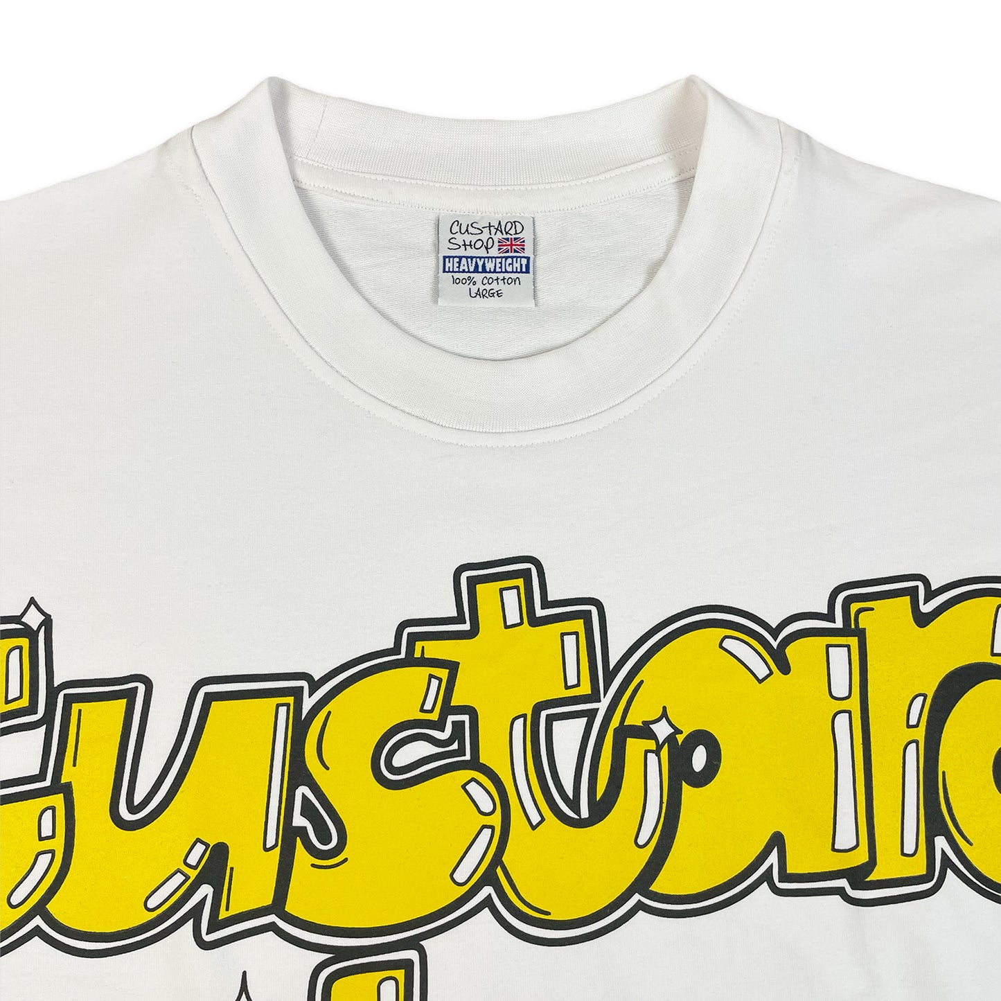 Heavyweight Graffiti Print T-Shirt | White