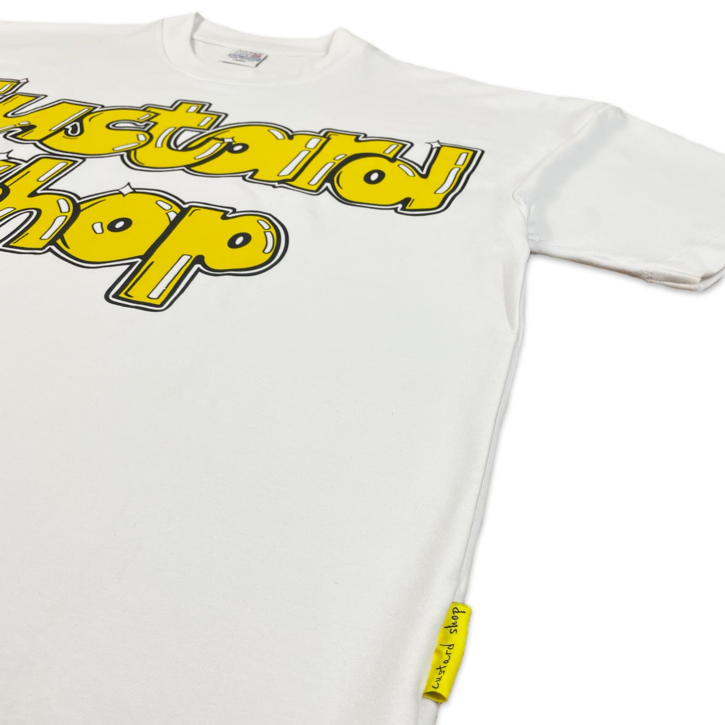 Heavyweight Graffiti Print T-Shirt | White