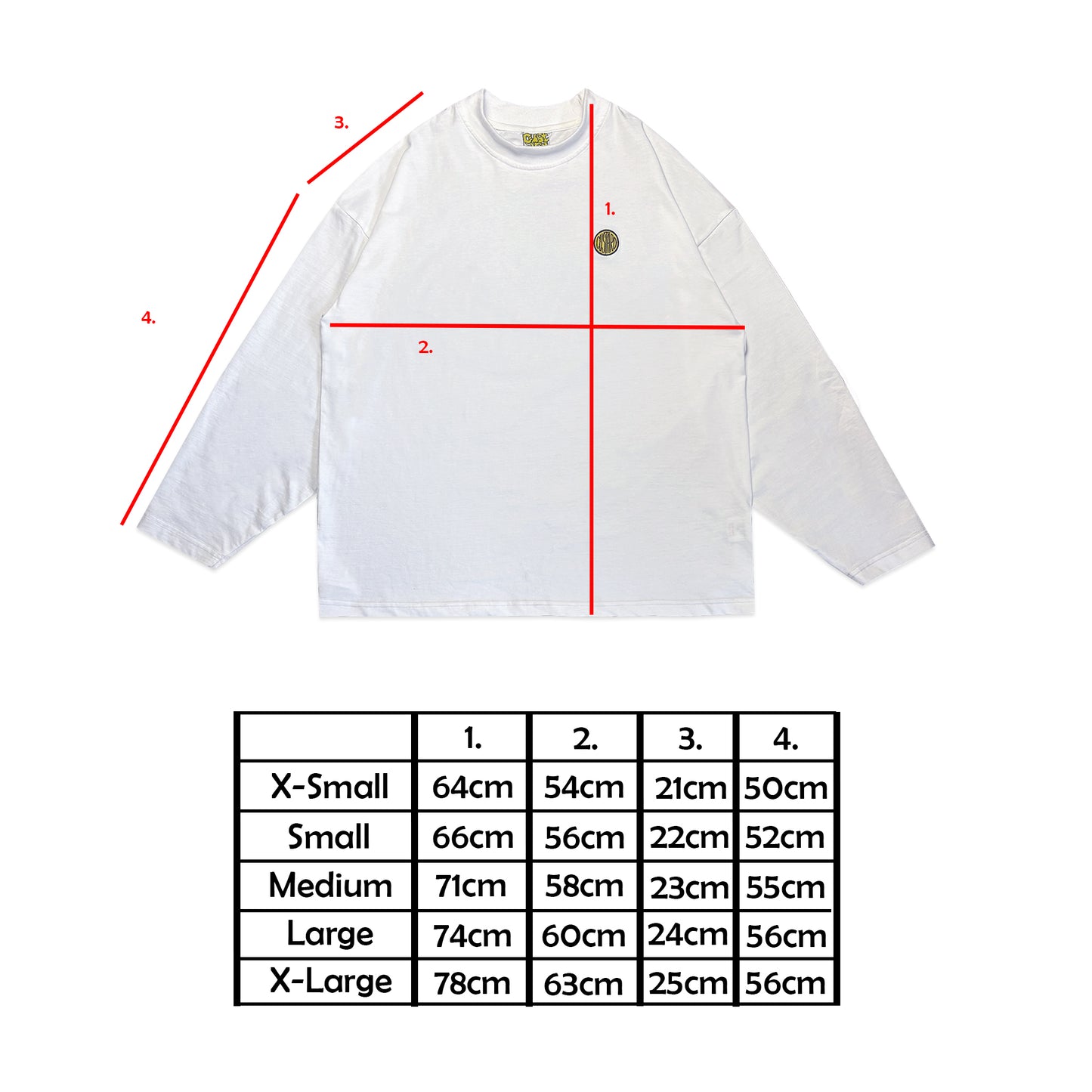 Lightweight Acid House Long Sleeve T-Shirt | White