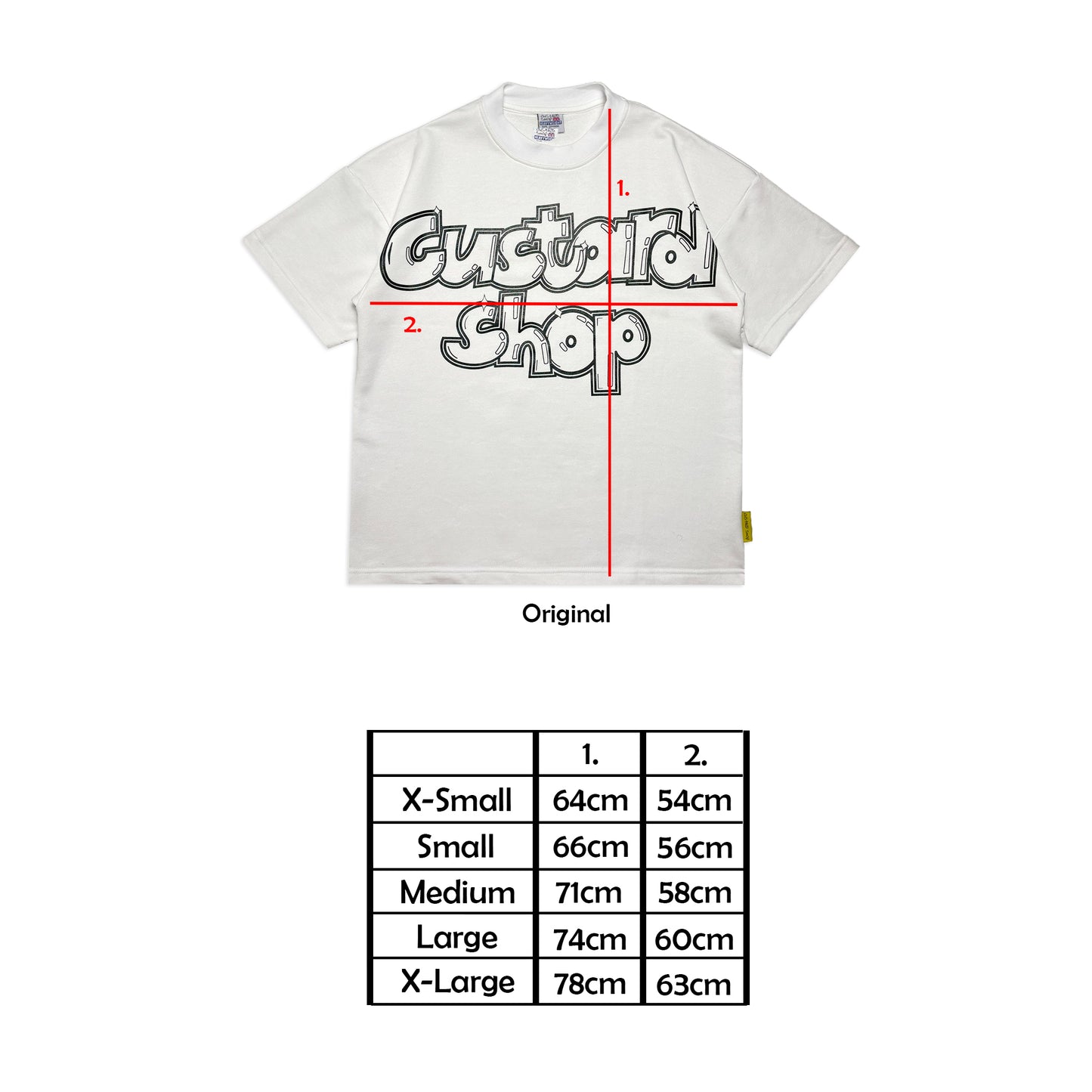 Heavyweight Graffiti Print T-Shirt | White