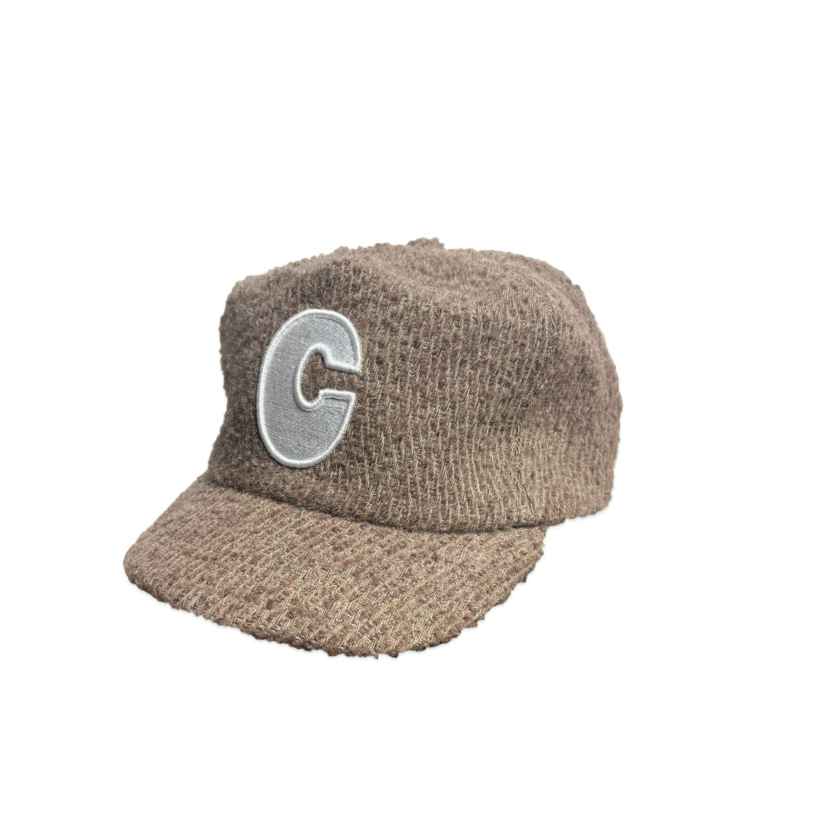 (Pre-Order) Brown Wool 6 Panel Short Brim Initial Adjustable Cap