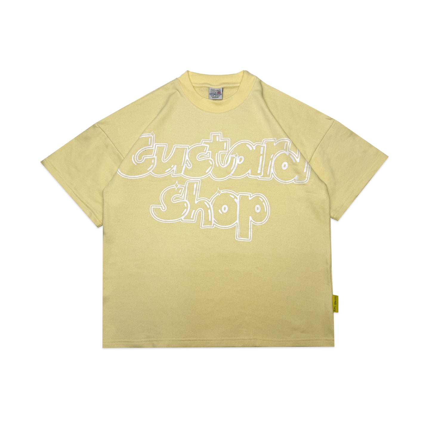 Heavyweight Graffiti Print T-Shirt | Pastel Yellow
