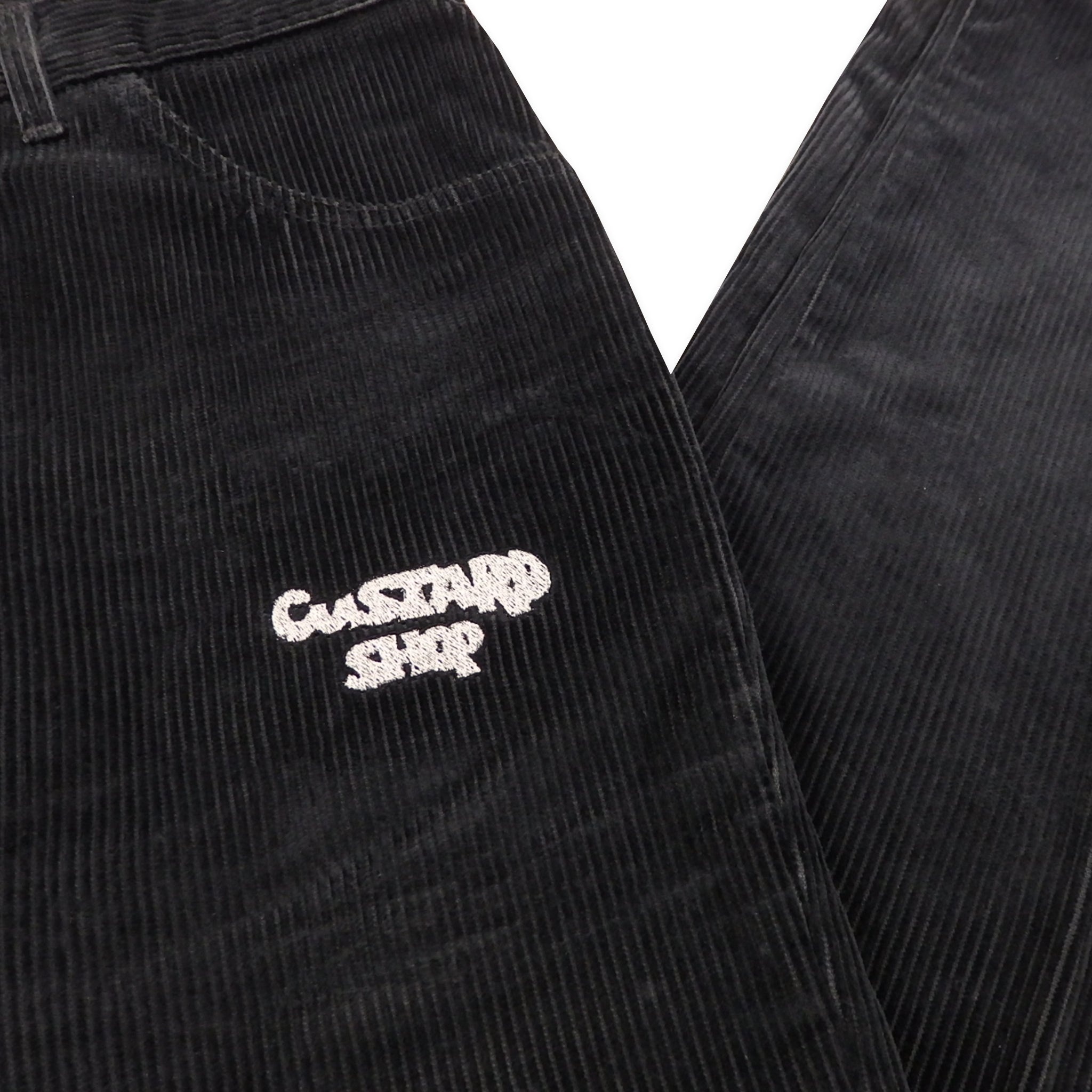 Custard Reclaimed Charcoal Corduroy Trousers | Size 30