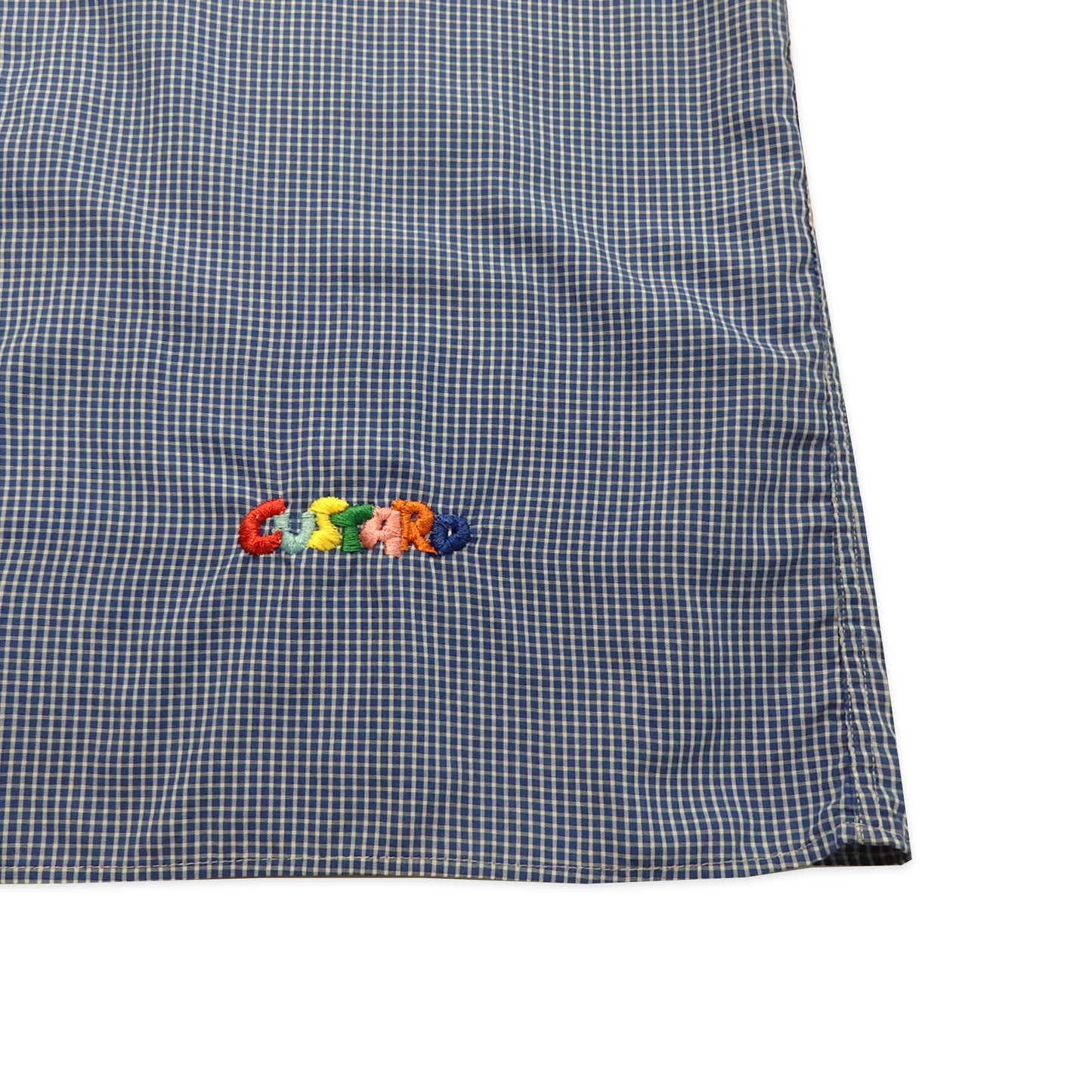 Custard Reclaimed Navy/White Check Shirt | Size Large