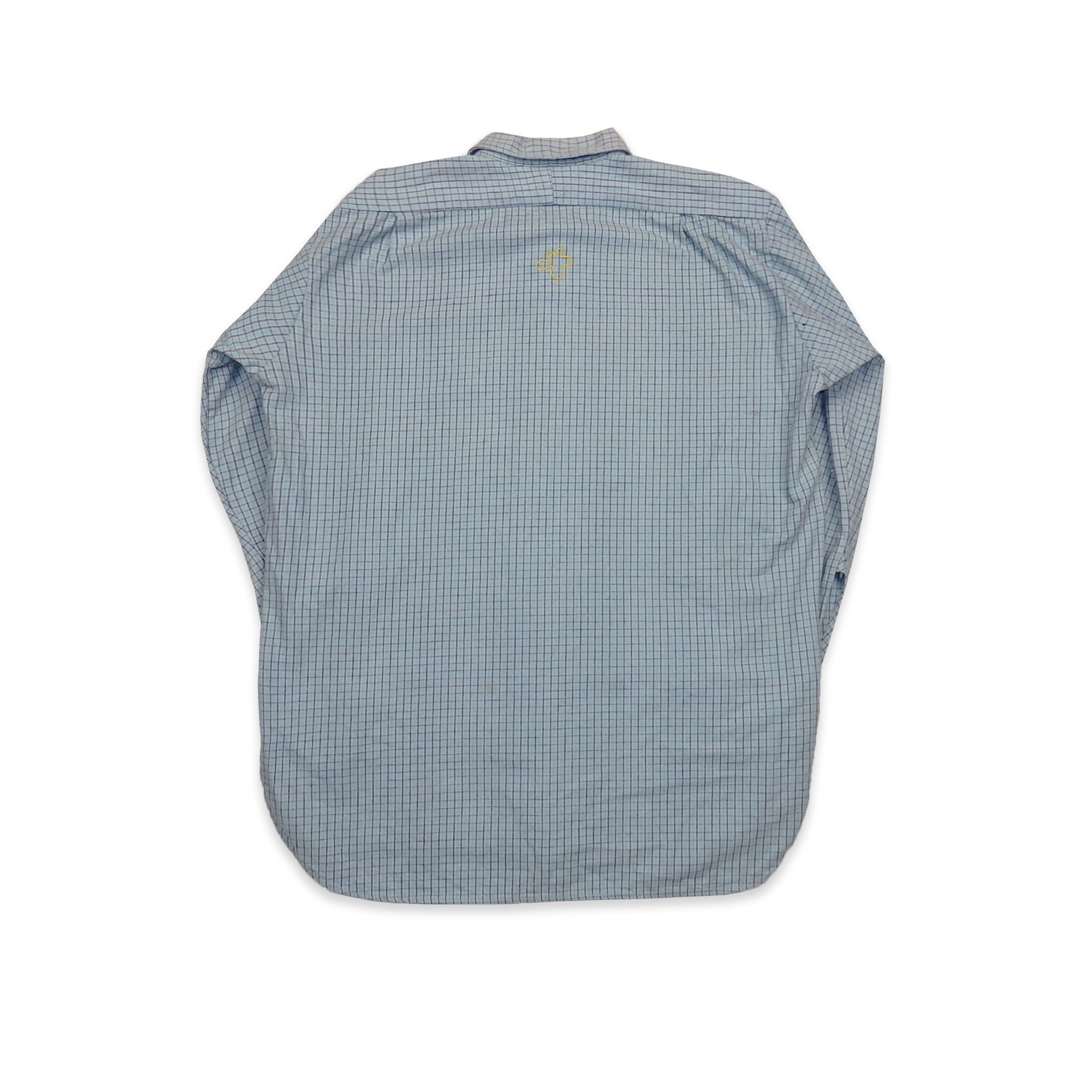 Custard Reclaimed Blue Checkered Shirt | Size Large