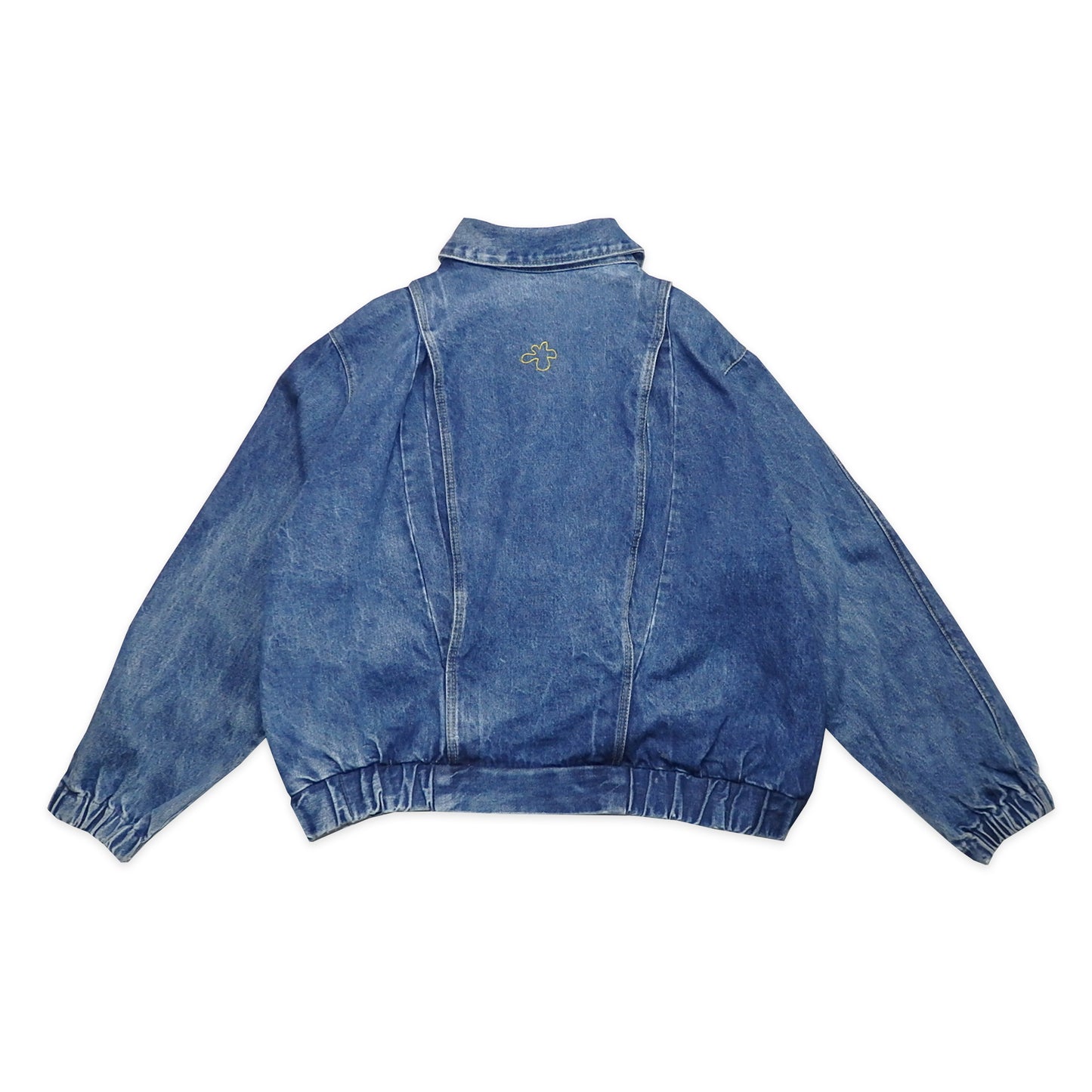 Custard Reclaimed Pop-Button Denim Jacket | Size Medium