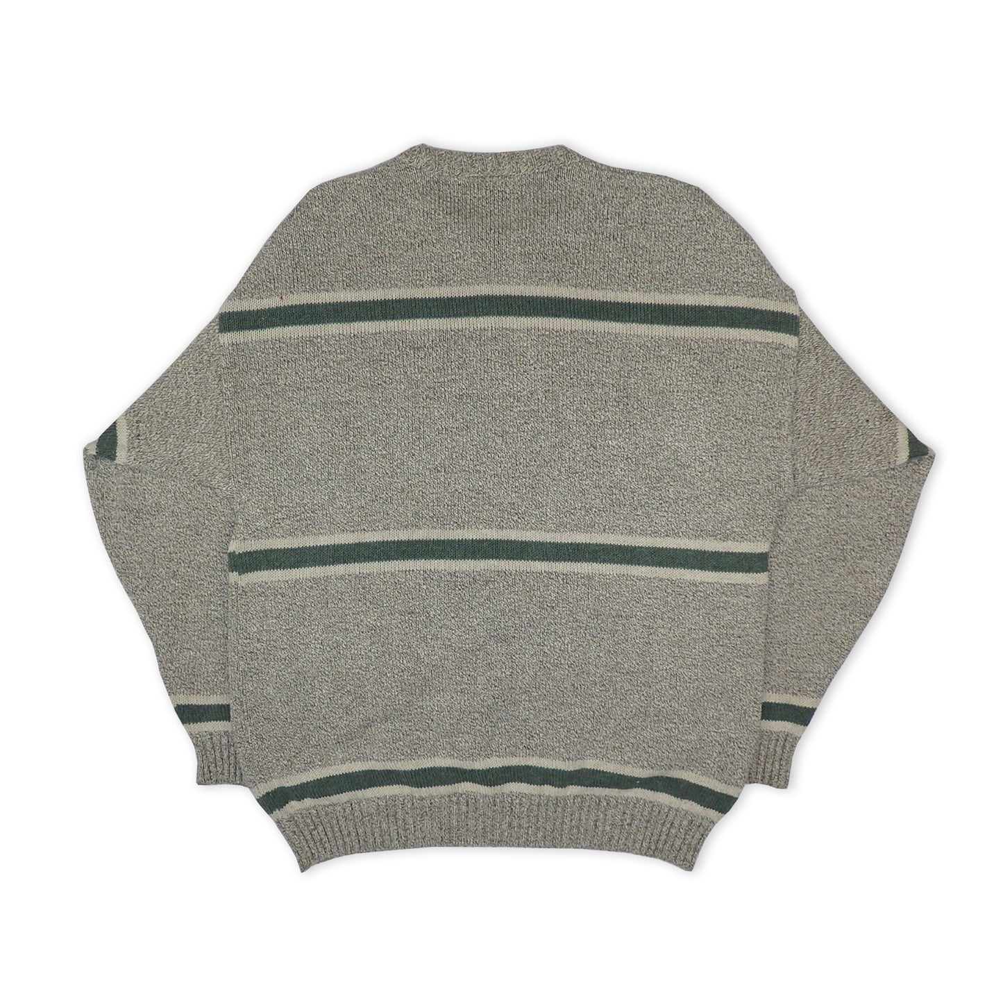 Custard Reclaimed Patterned Wool Jumper | Size Large