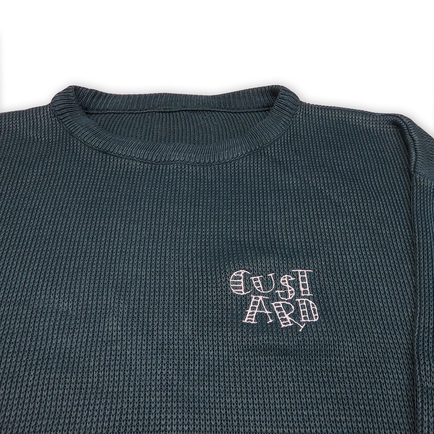 Custard Reclaimed Emerald Knit Jumper | Size Large