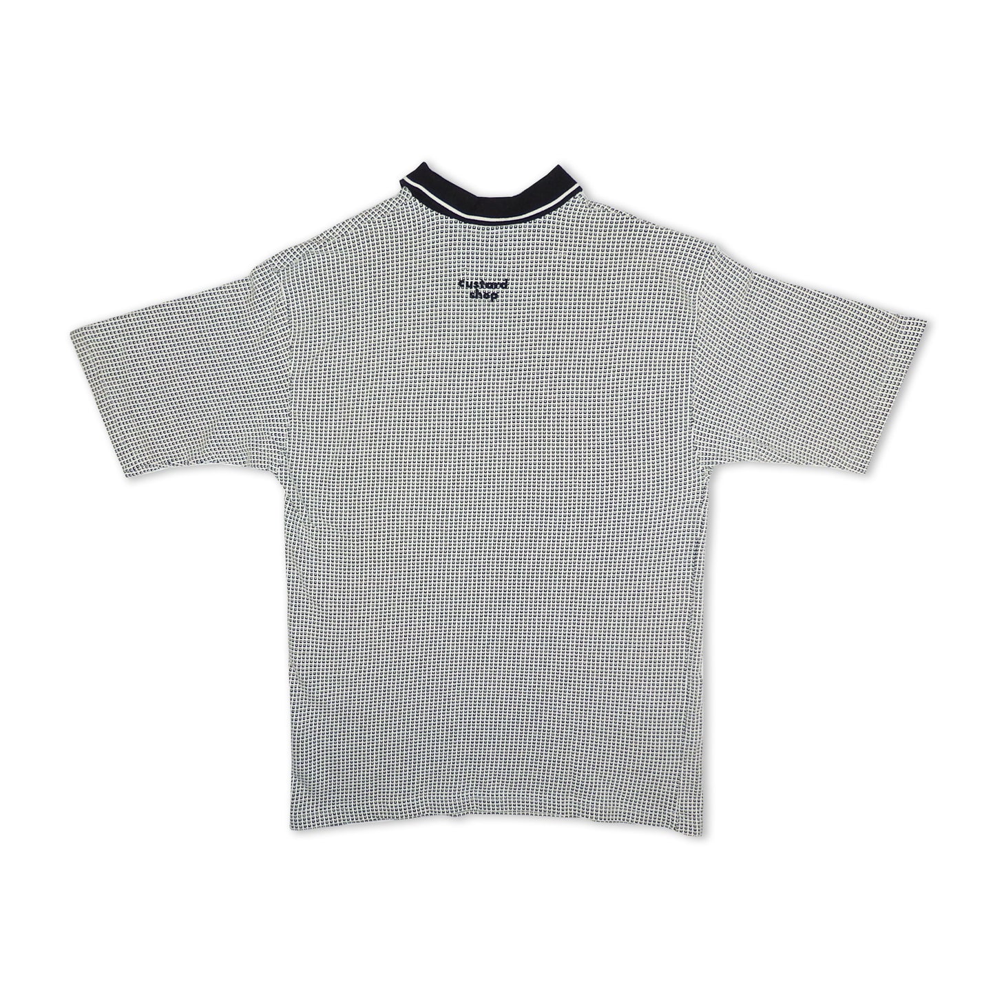 Custard Reclaimed Patterned Polo Shirt | Size Large