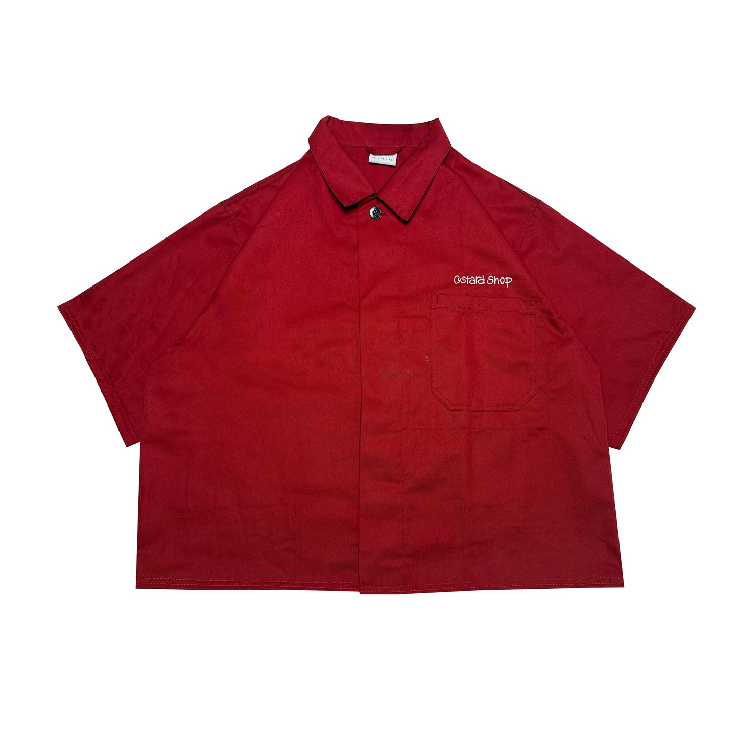 Custard Reclaimed Dark Red Workwear Shirt | Size Large
