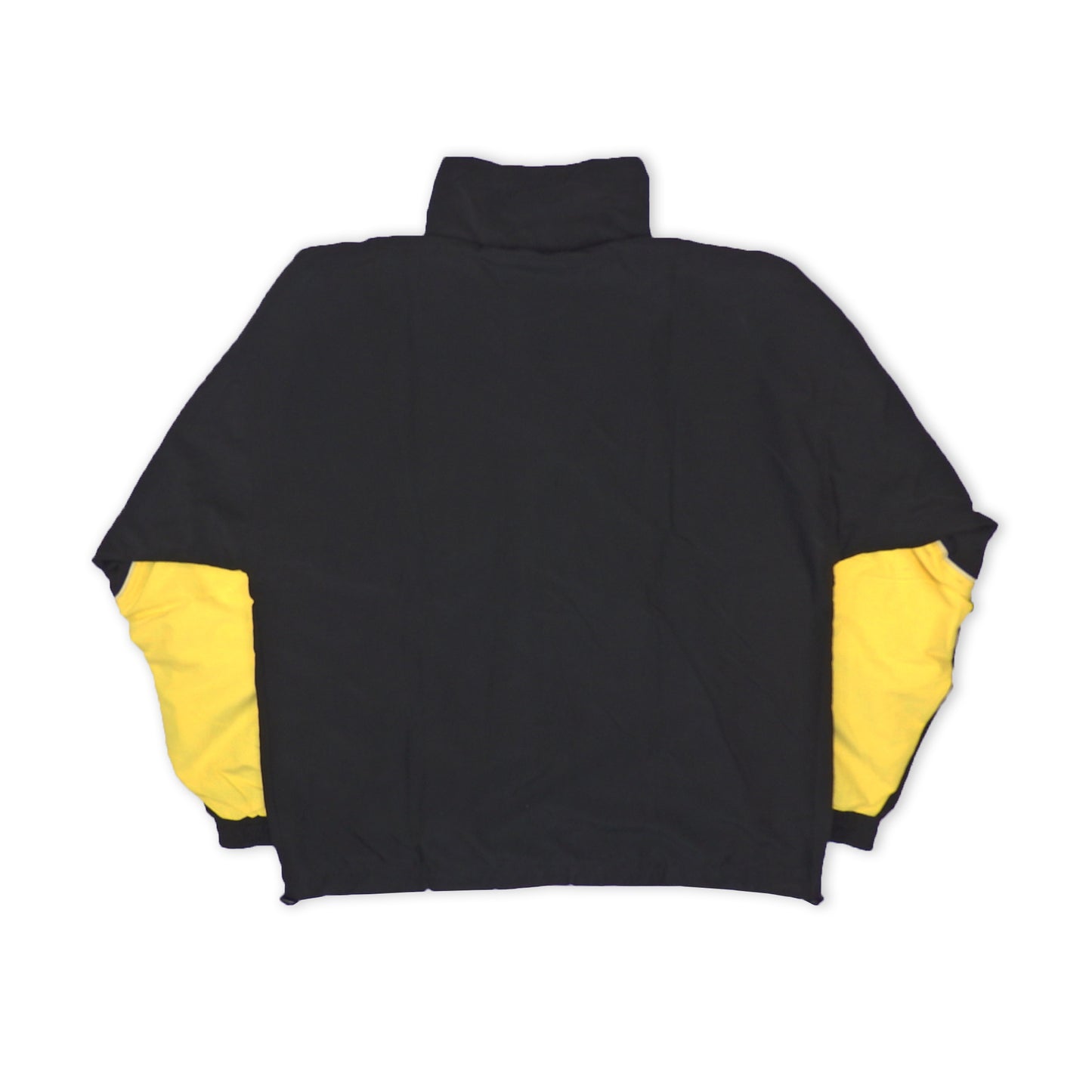 Custard Reclaimed Yellow and Black Track Jacket | Size Large