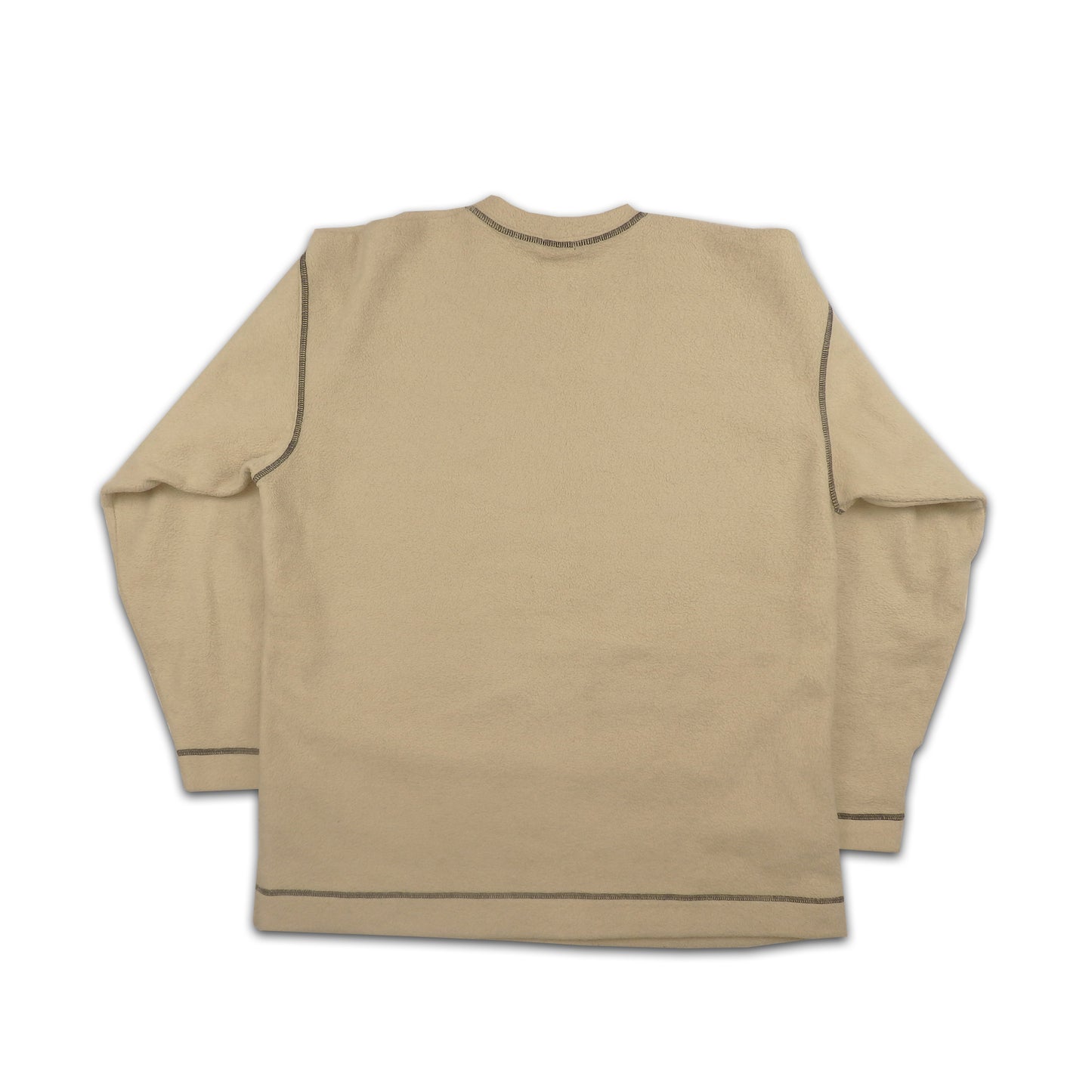 Custard Reclaimed V-Neck Fleece Sweatshirt | Size L/XL