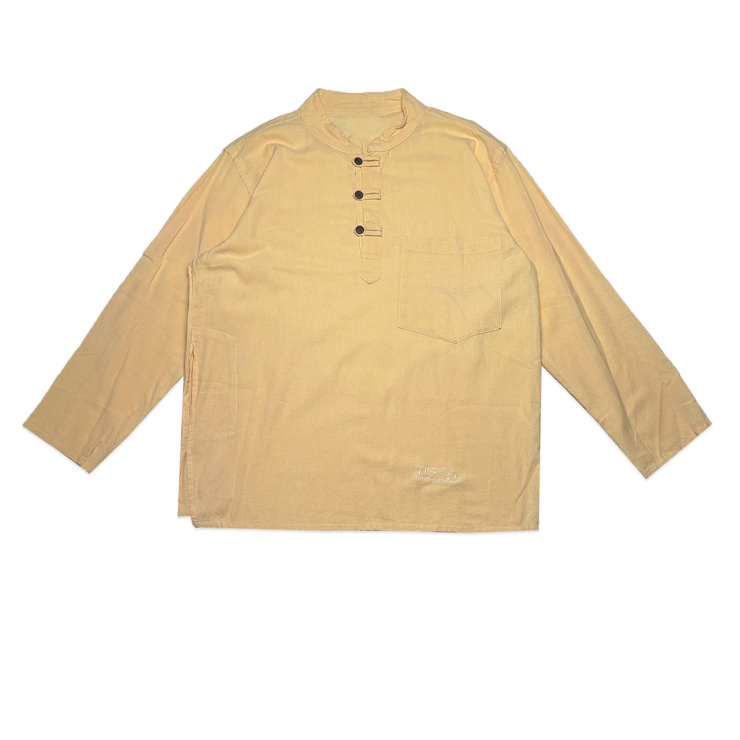 Custard Reclaimed Button Shirt | Size Medium