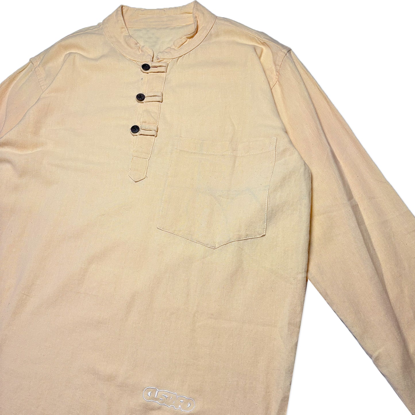Custard Reclaimed Button Shirt | Size Medium