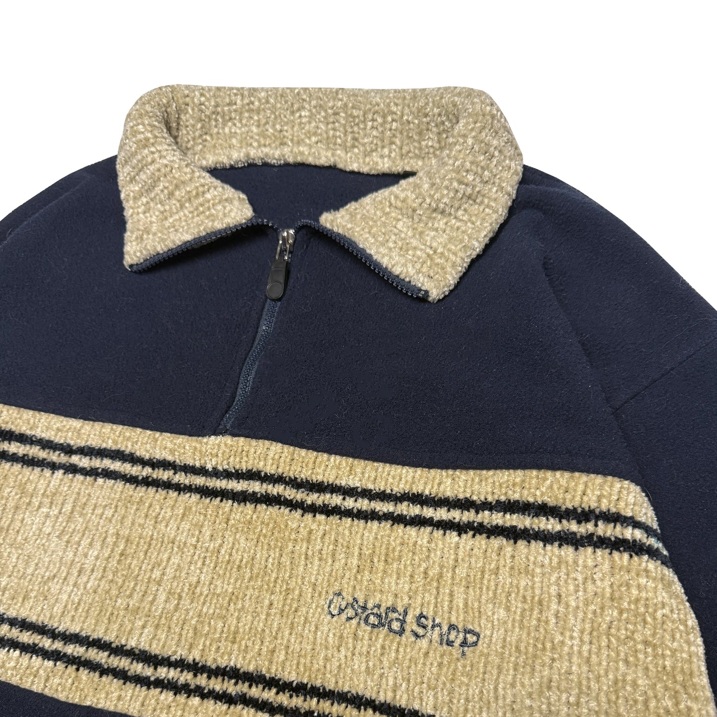 Custard Reclaimed Navy 1/4 Zip Fleece | Size Large