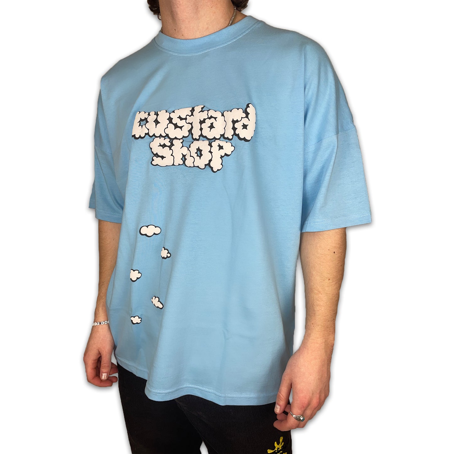 Cloud Puff Print T-Shirt | Sky Blue