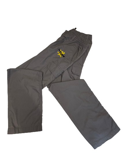 Custard Reclaimed Grey Cargo Trousers | Size 32"