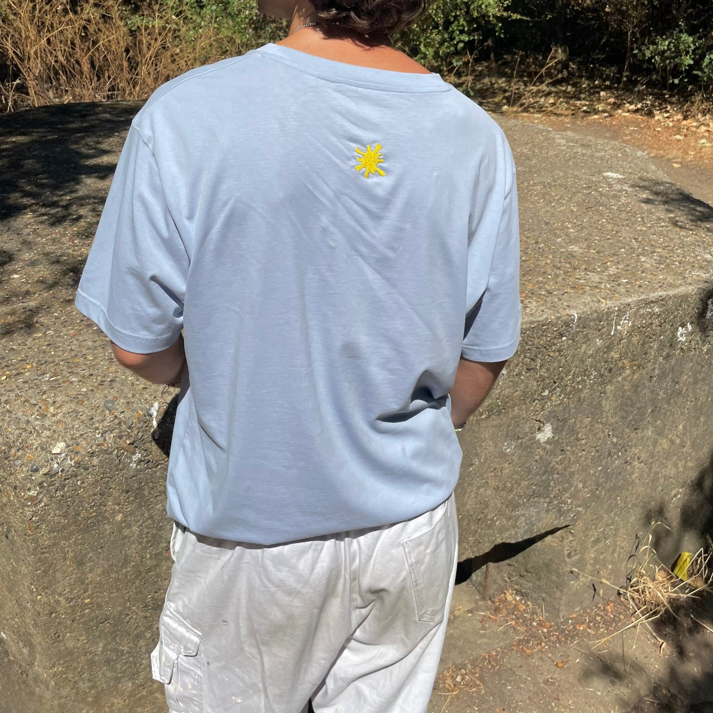 Custard Shop Official Scrabble Style T-Shirt | Light Blue Custard Shop Official