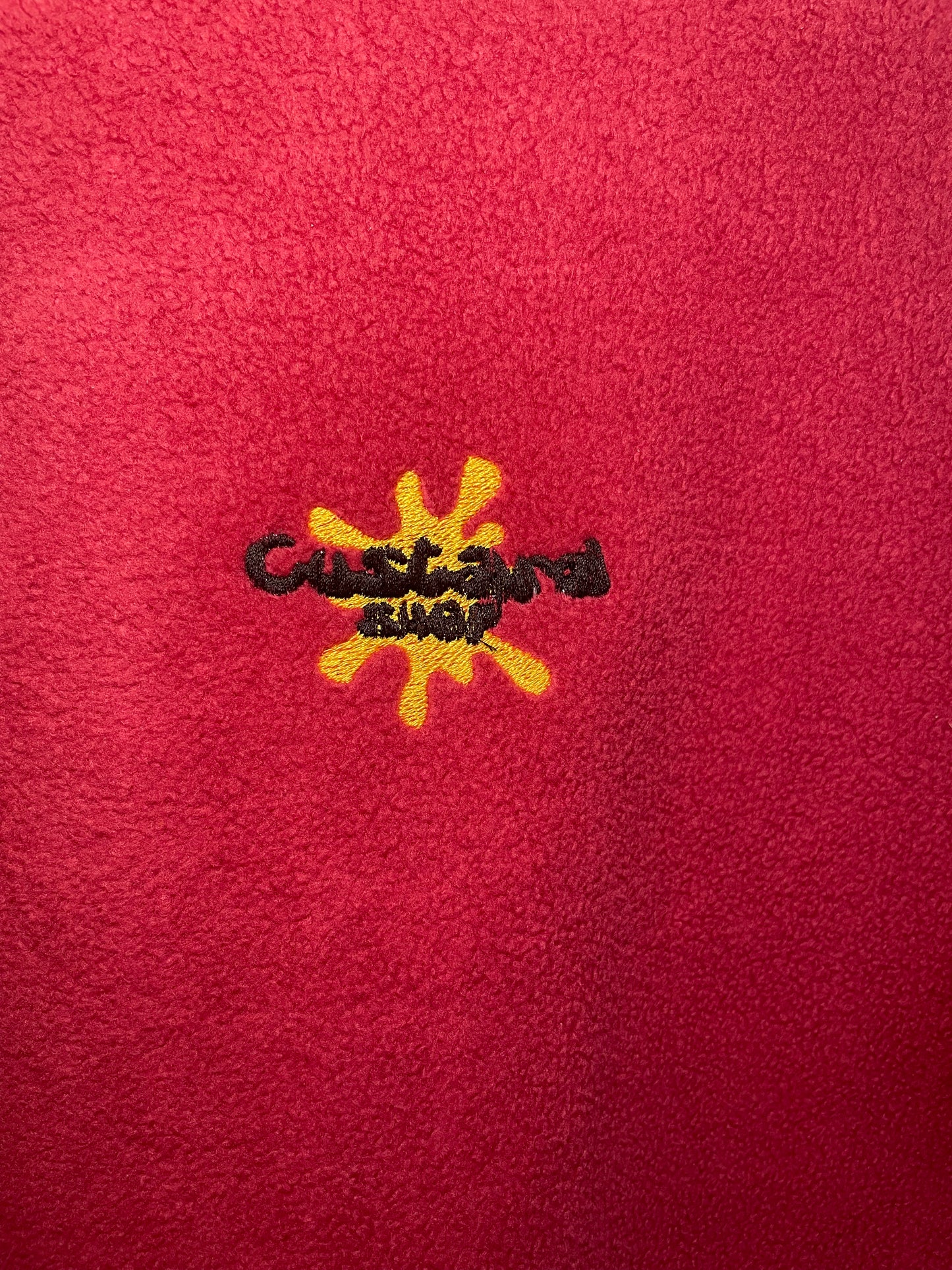 Custard Reclaimed Red Fleece Sweatshirt | Size Large Custard Shop Official