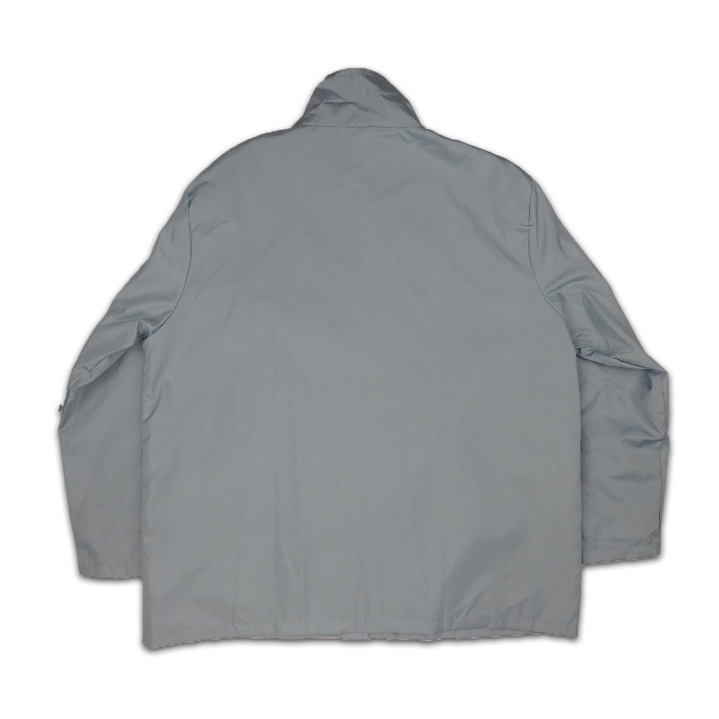 Custard Reclaimed Blue Nylon Pop-Button Jacket | Size Large