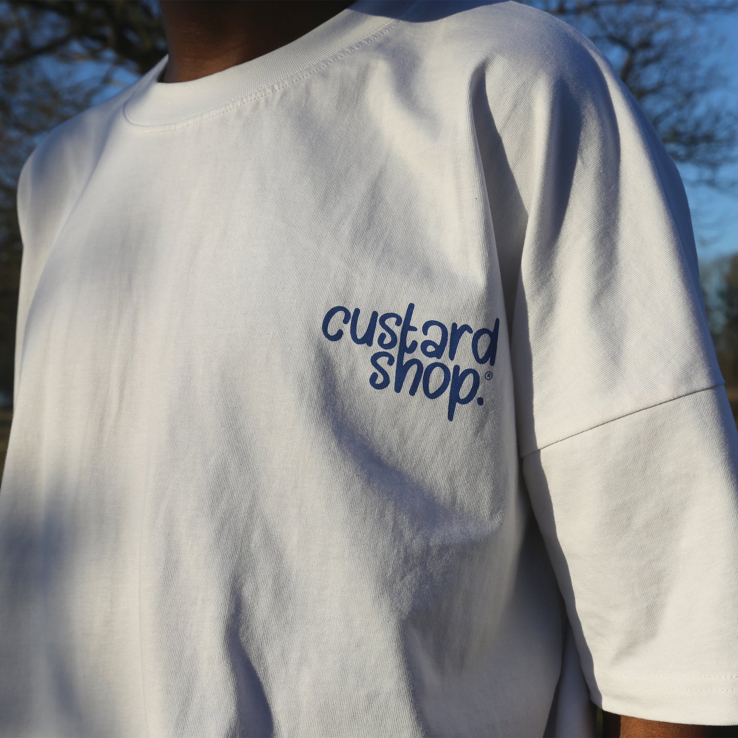 Oval Print T-Shirt | White