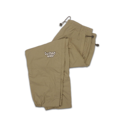 Custard Reclaimed Beige Drawstring Combat Trousers | Size XL