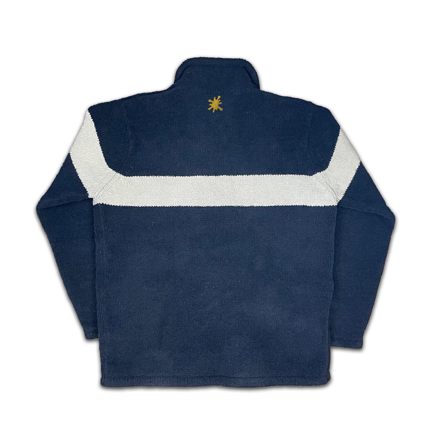 Custard Reclaimed Knitted 1/4 Zip Jumper | Size Medium