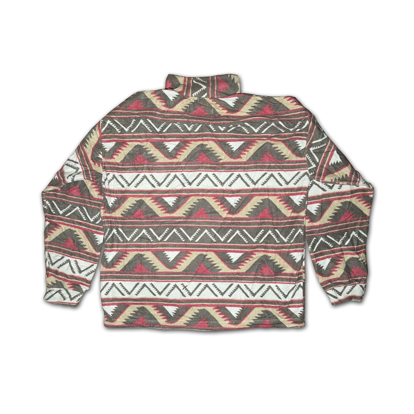 Custard Reclaimed Winter Patterned 1/4 Zip Fleece | Size Small