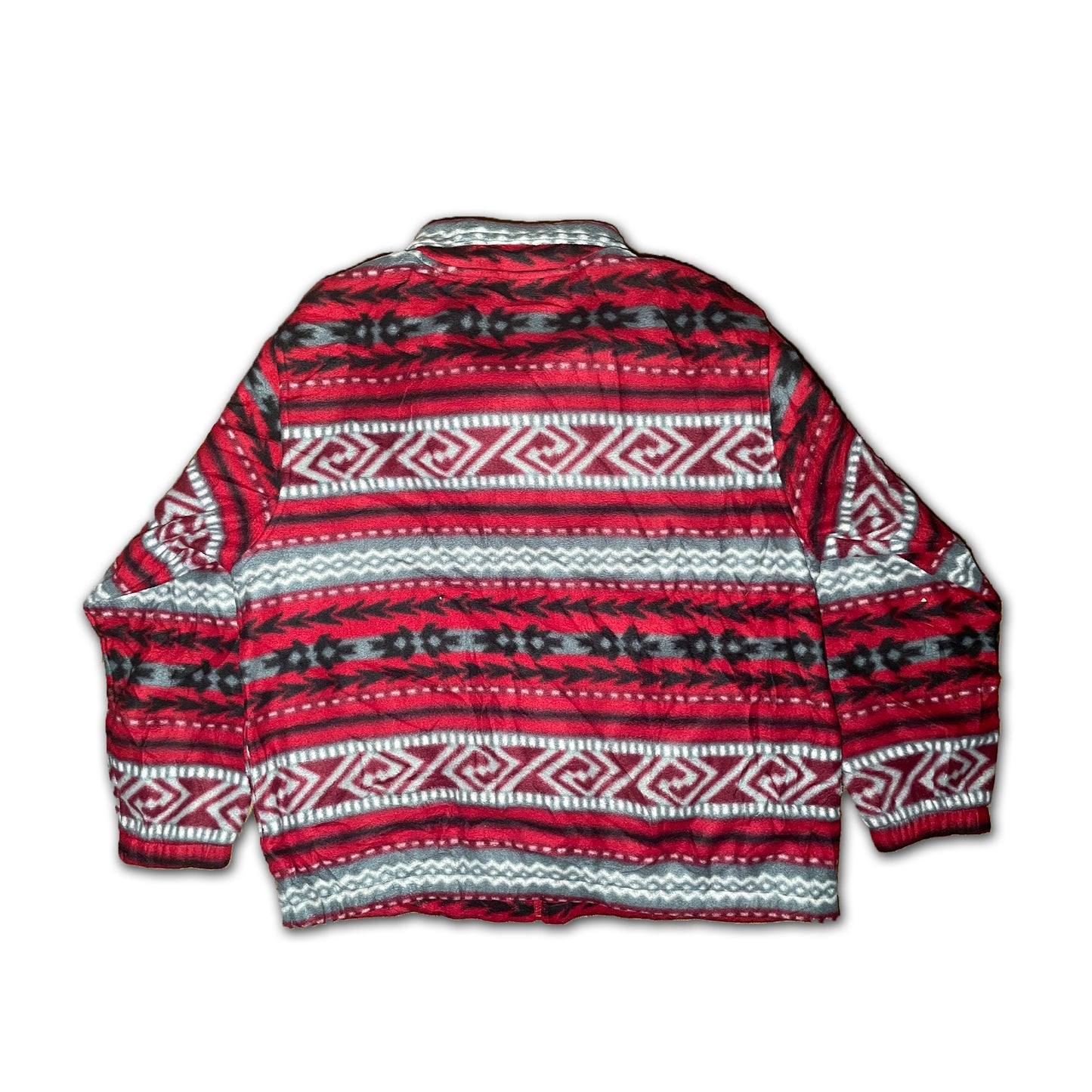 Custard Reclaimed Winter Patterned Full-Zip Fleece | Size Large