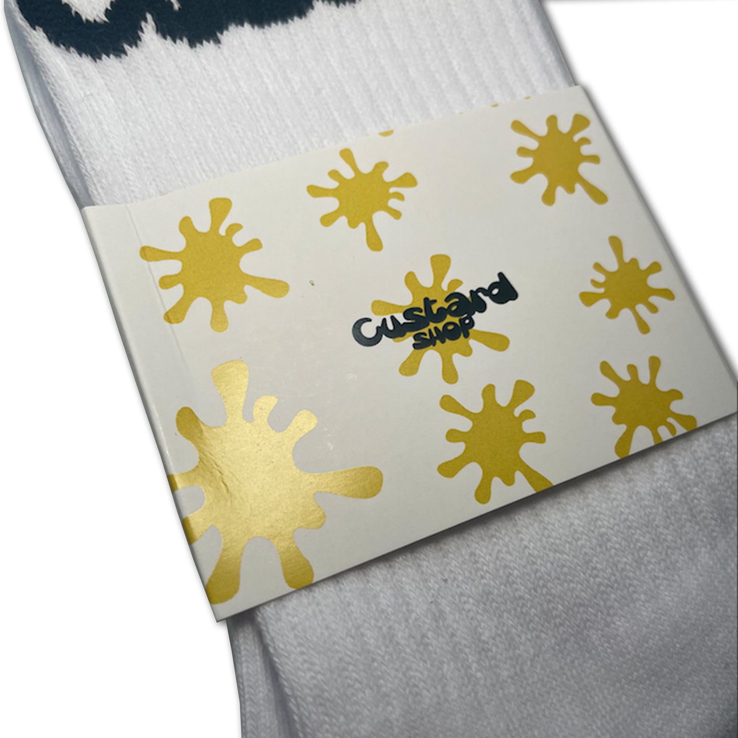 Custard Shop Splodge Socks | White Custard Shop Official