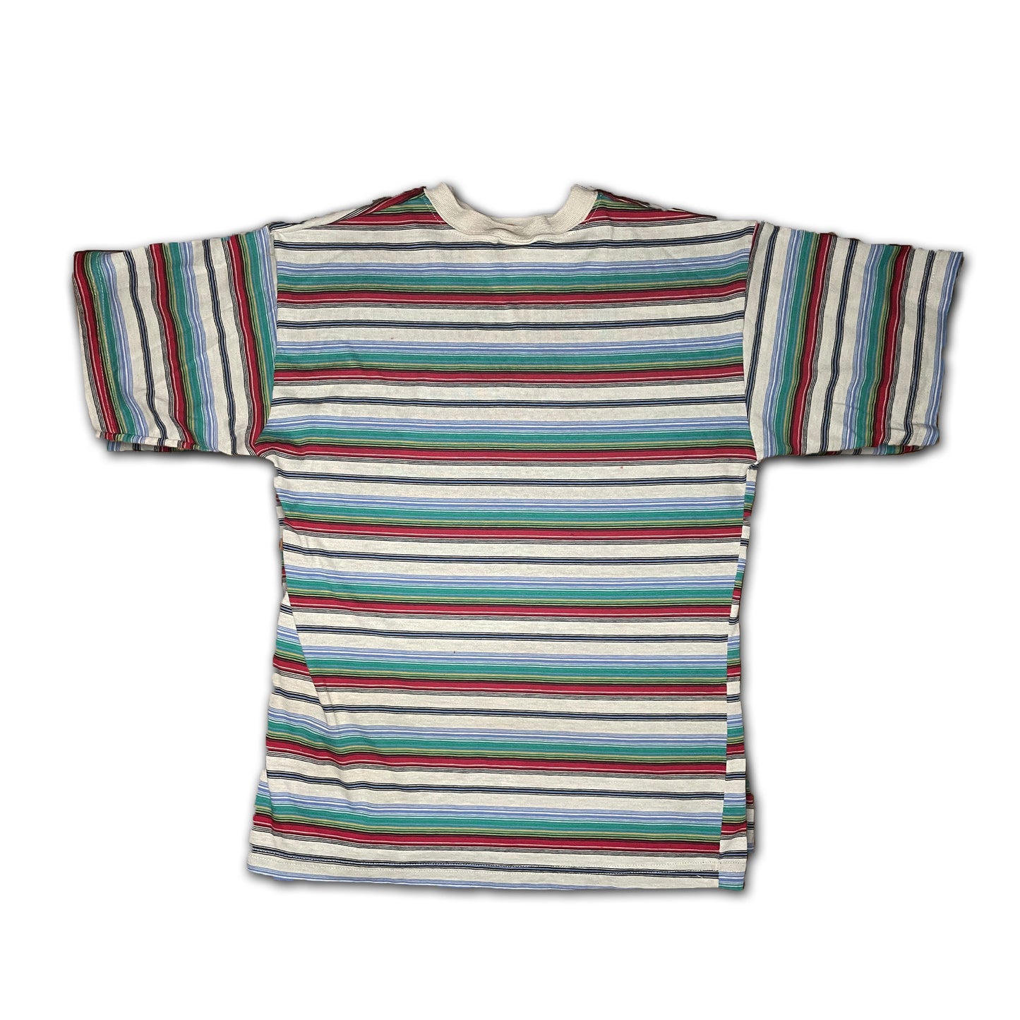 Custard Reclaimed Striped T-Shirt | Size Small