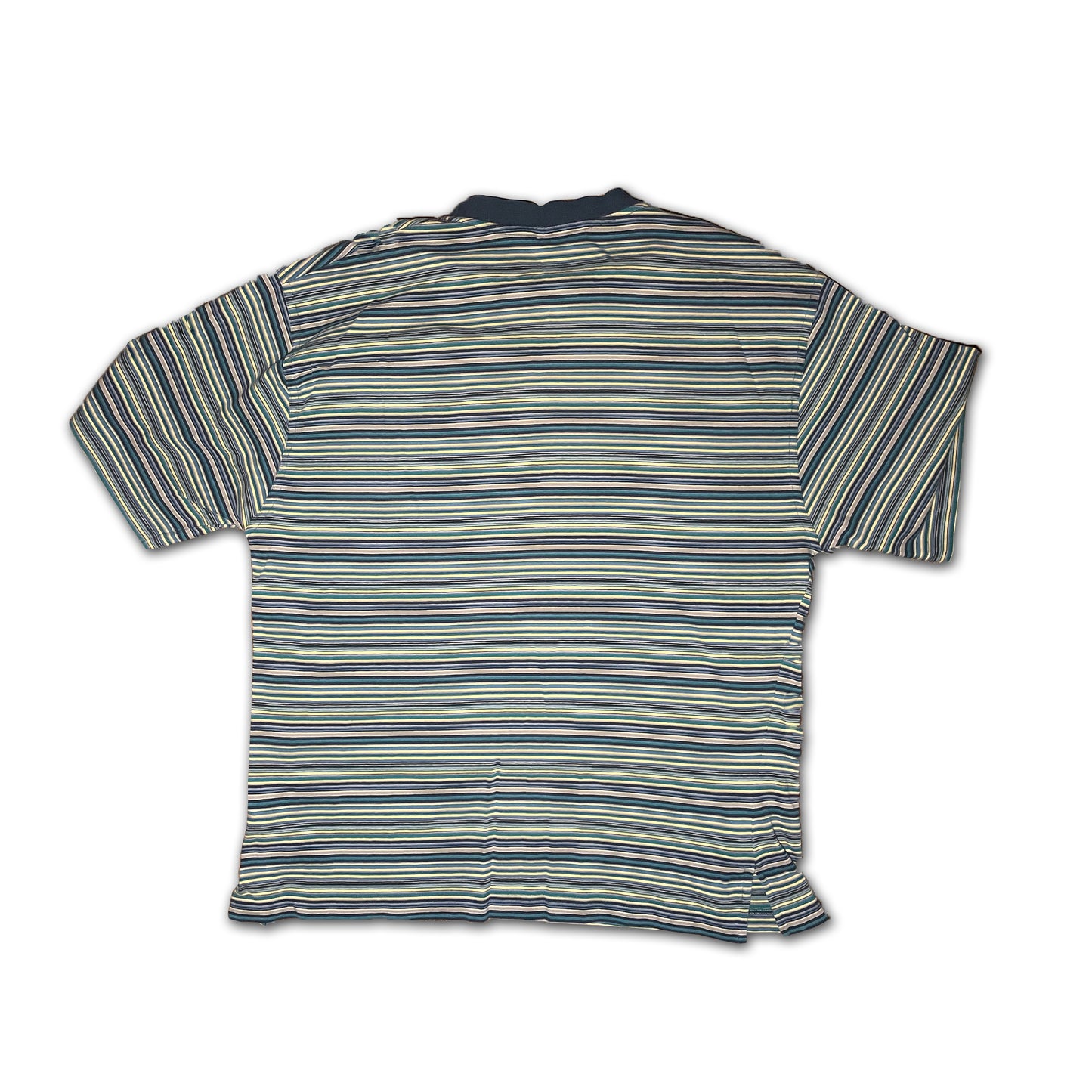 Custard Reclaimed Striped T-Shirt | Size Large
