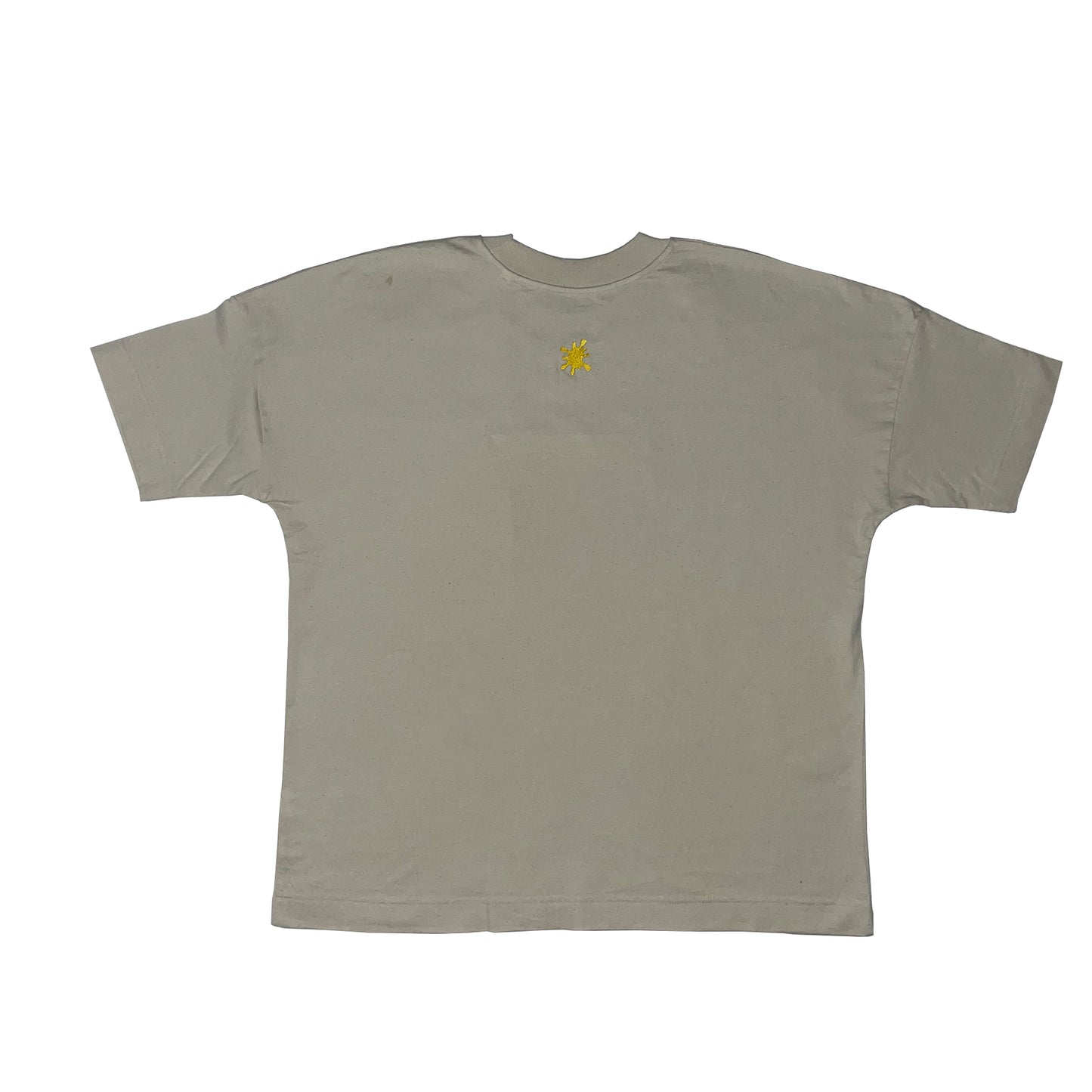 Custard Shop Embroidered Box Logo Tee | Beige Custard Shop Official