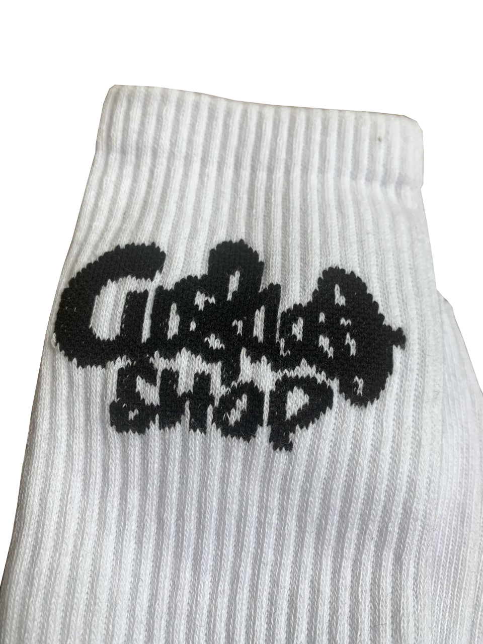 Custard Shop Logo Socks | White Custard Shop Official