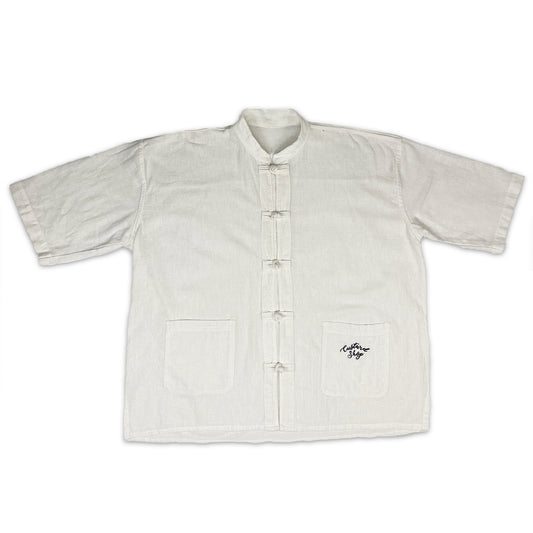 Custard Reclaimed Mandarin Collar | Size XL