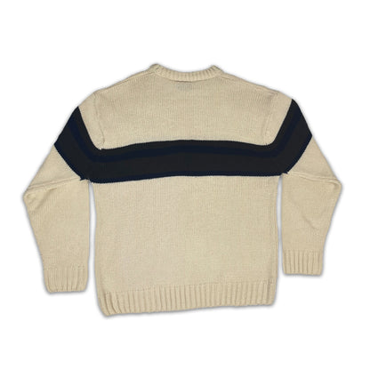 Custard Reclaimed Striped Jumper | Size Large