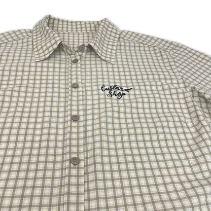 Custard Reclaimed Cheesecloth Shirt | Size Medium